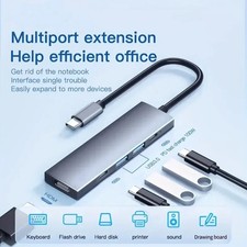 5 in 1 USB C Hub with 4K HDMI, 100W Power Delivery, 2 USB-A Data Ports, Multipor