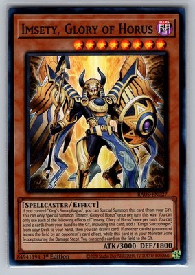 Yugioh Imsety, Glory of Horus Super Rare Rarity Collection 5 RA05-EN027 NM