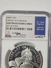 Mercanti - 2000-P Library of Congress Commemorative Proof Silver Dollar PF NGC — photo 3