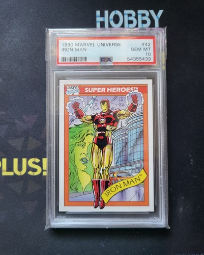 1990 Marvel Universe PSA 10 Gem Mint #42 IRON MAN