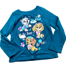 Jumping Beans Paw Patrol Top Size 4 Girls Long Sleeve Be Kind Puppy Dog Glitter