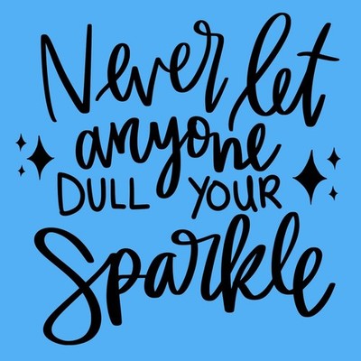 Never Let Anyone Dull Your Sparkle Die Cut Decal Sarcastic Bumper Sticker