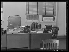 Photo:1930s Office Desk Typewriter Filing Cabinets Interior thumbnail