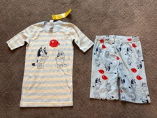 Hanna Andersson Boys Bluey Shorts Pajama Set Size 12- Small Stain Washable