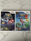 Nintendo Wii Super Mario Galaxy Bundle 1 and 2 Complete CIB Tested and Working