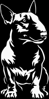 BULLTERRIER Aufkleber - Bullterrier Autoaufkleber - Bully sticker - Kontur #23