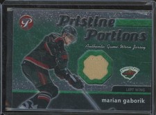 2003-04 Topps Pristine Hockey MARIAN GABORIK Portions Relic Jersey NHL BIN38