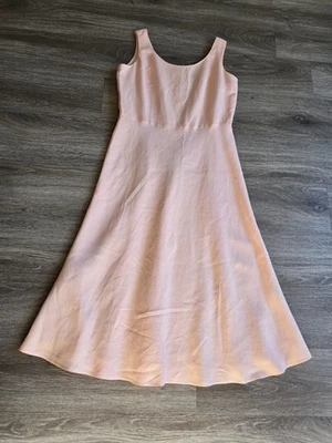 Jessica Howard Women's Pink Linen Blend Midi Dress. Sz 12 - Image 1 of 4
