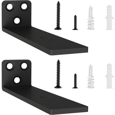 Regalhalterung Wandregal Schwerlast Schwarz 2 Stück 12,7cm Tragkraft 75 KG