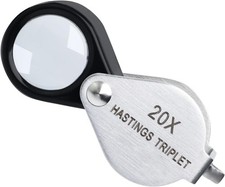Mini Jewelers Loupe Magnifier 20X Hastings Triplet Loupe with 12mm Triplet Le...