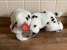 Keel Toys Buttons Dalmatian White Black Puppy Dog Soft Toy Red Collar + Name Tag