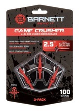 Barnett Send It Game Crusher 4 Blade Hybrid Broadheads 100 Grain 3 Pack