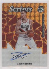 2019-20 Panini Mosaic Scripts Orange Prizm Zach Collins #SC-ZCL Auto 04ag
