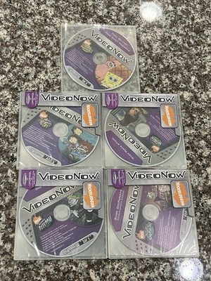 Lot of 5 VideoNow Nickelodeon PVD Discs SpongeBob Fairly OddParents All Grown Up