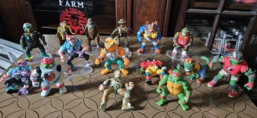 15 VINTAGE ORIGINAL TMNT ACTION FIGURES TEENAGE MUTANT NINJA TURTLES!!!