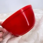 Vintage Pyrex Red 402 1 1/2 Qt Glass Oven Bowl