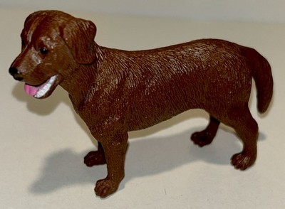 Magic Tree House Kids Chocolate Lab Labrador Dog Action Figure 3'' Long Toy Puppy