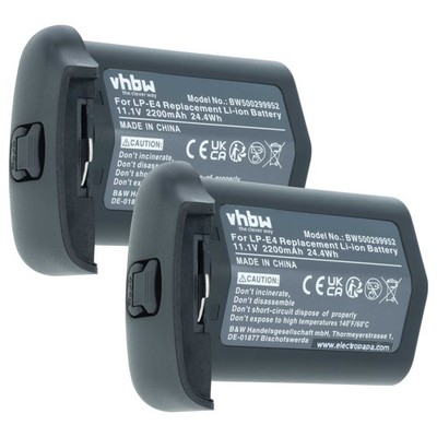 2x Akku für Canon EOS 1D C 1Ds Mark III 1D Mark III 1D Mark IV 2200mAh 11,1V
