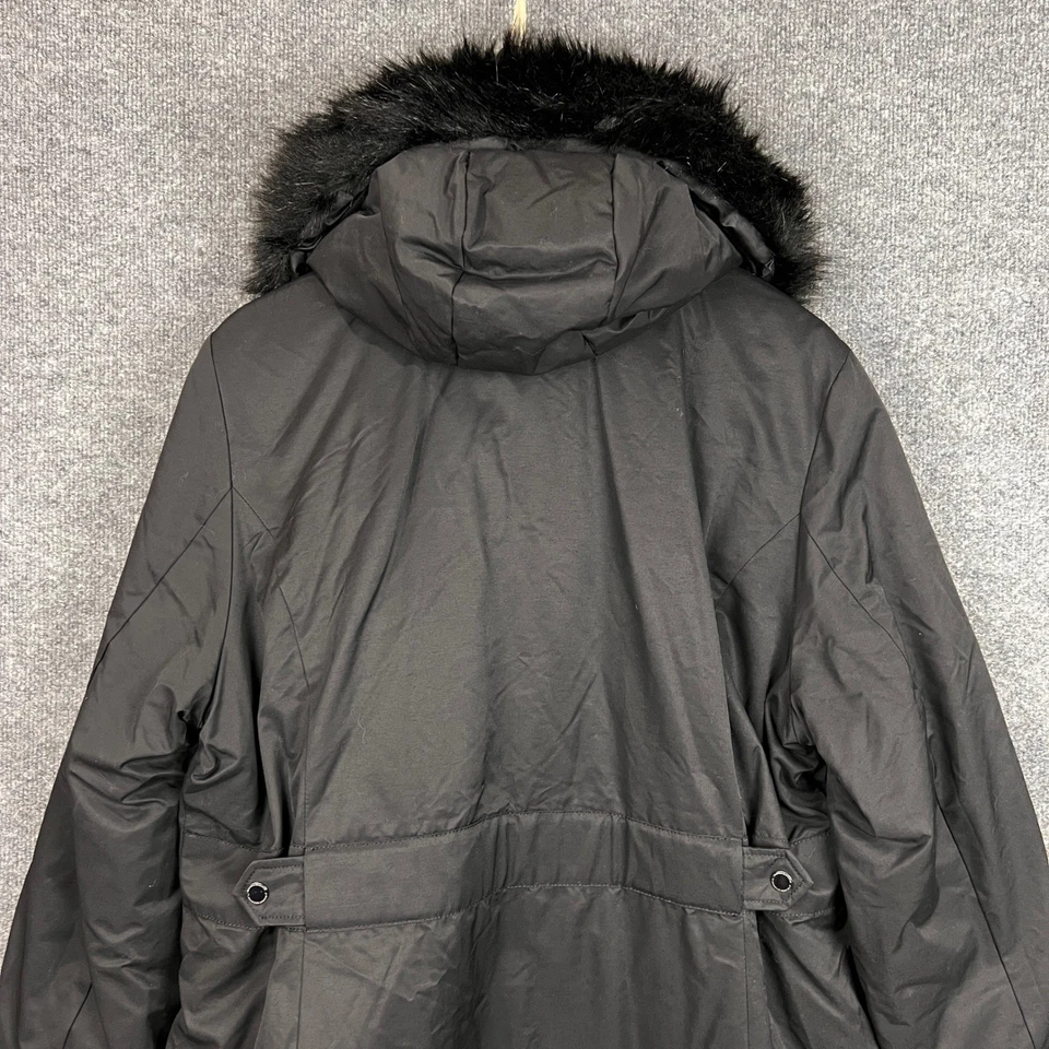 Nuevo 1 Abrigo Parka Madison Expedition Para Mujer Negro Puffer Capucha Piel Sintética XXL Foto 4 de 4