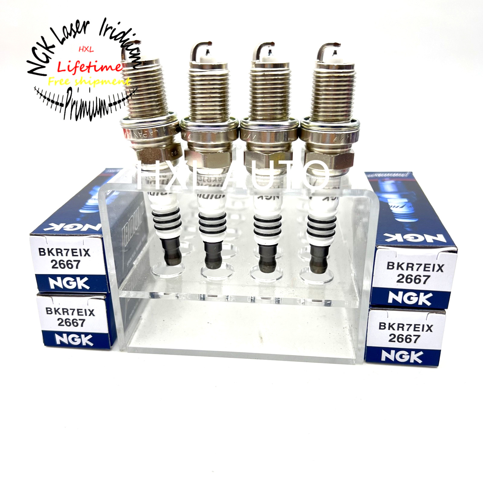 4 PACK NGK Iridium IX Spark Plugs BKR7EIX 2667 OE UPGRADE Colder Japan