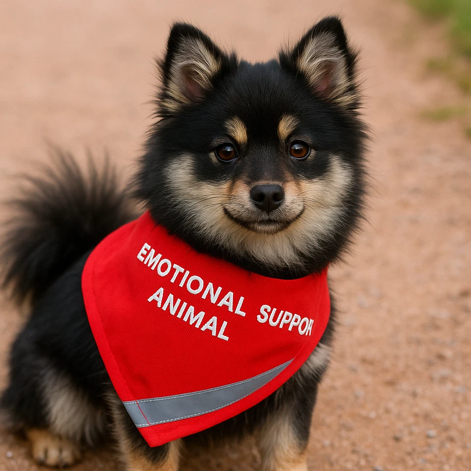 Bandana de servicio para perros y apoyo emocional Foto 2 de 3