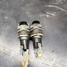 Lot Of 2 Green Panel Mount Indicator Pilot Lights Metal Bezel Wiring Terminals Lot Of 2 Green Panel Mount Indicator Pilot Lights Metal Bezel Wiring Terminals
