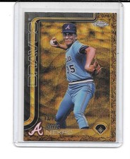 2025 TOPPS GILDED PHIL NIEKRO GOLD WAVE REFRACTOR # 73/75 BRAVES