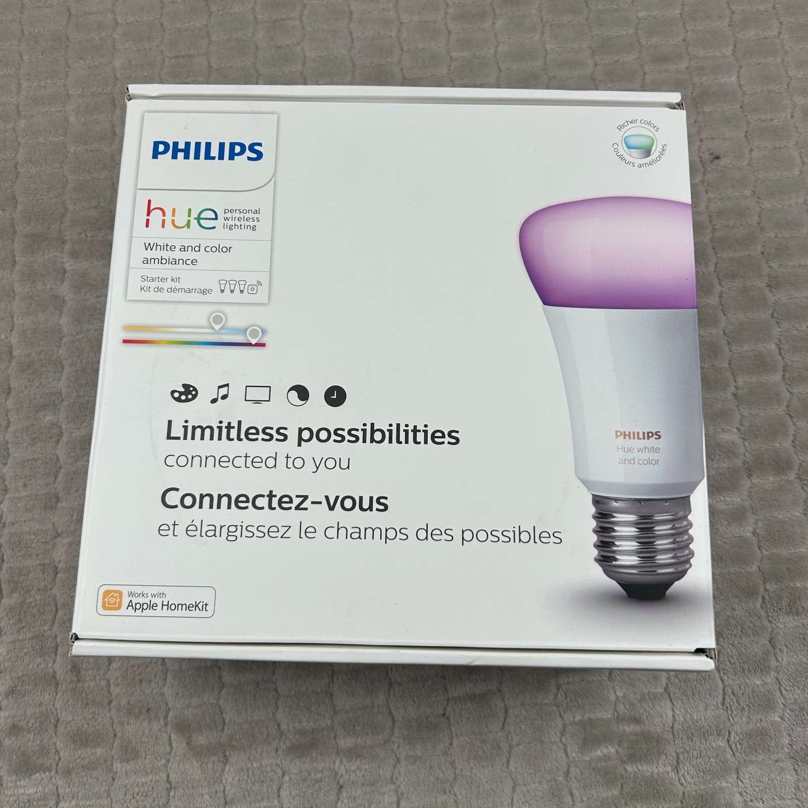 Philips Hue Starter Kit Smart LED Bulb Starter Kit A19 White and Color HJCA2VC/B
