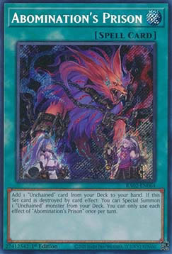 YuGiOh Abomination's Prison (V.3) RA02-EN064 Secret Rare Englisch Neu 1st