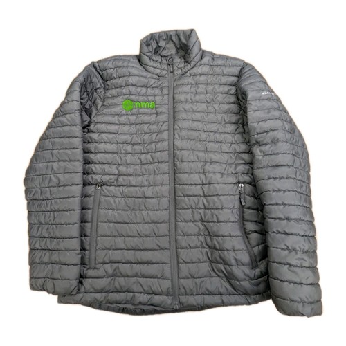 Eddie Bauer EB514 Packable Quilted Full-Zip Jacket Metal Grey Mens Large