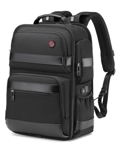 16 Inch Large Business Laptop Backpack for Men by CROSSGEAR - Black Carry-On