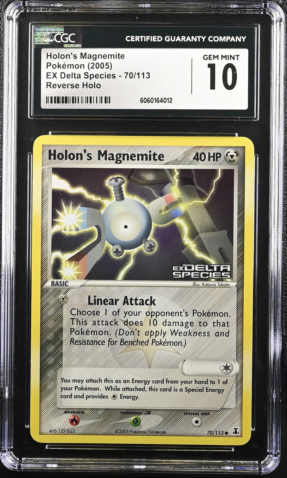 CGC 10 Pokemon TCG 2005 EX Delta Species #70/113 Holon's Magnemite GEM MINT