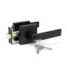 Exterior Door Handle Heavy Duty Keyed Entry Door Lever Set Not 1 Pack Black
