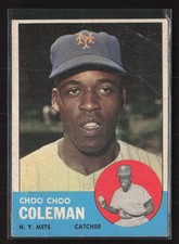 1963 Topps #27 Choo Choo Coleman - VG - Crease Set Break!