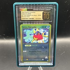 Team Aqua's Carvanha 25/95 Ex Team Magma vs Team Aqua Reverse Holo PRISTINE 10  on eBay