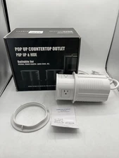 ANNQUAN Pop Up Power Outlet - 20W USB-C - 15W Wireless Charger - White