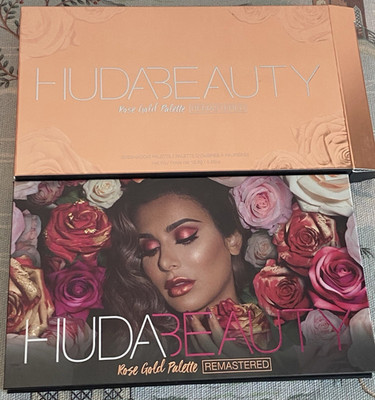 Huda Beauty Rose Gold Remastered Eyeshadow Palette Neu mit Karton unbenutzt UVP56 