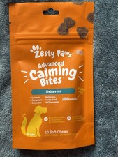 Zesty Paws Advanced Calming Bites for Dogs Turkey Flavor 10 Soft Chews Melatonin