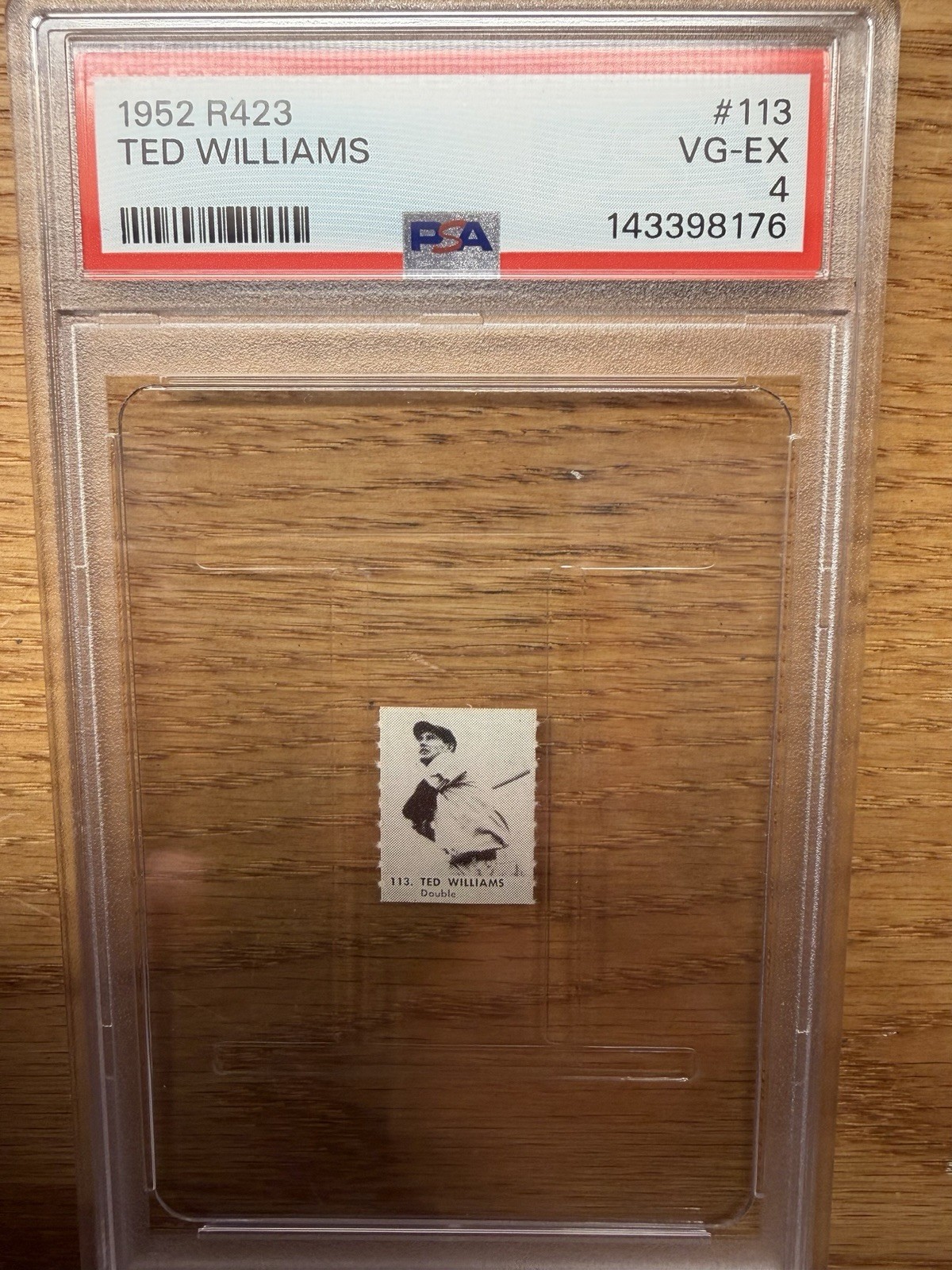 1952 R423 Baseball #113 Ted Williams PSA 4