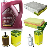 MANN-FILTER Inspektionspaket Mannol 5L Extreme 5W-40 FüR Vw New Beetle 2.3 V5