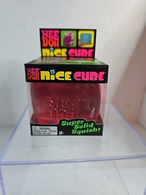 NeeDoh Nice Cube Super Solid Squish Squeeze Toy Pink Ages 3+ Various Colors