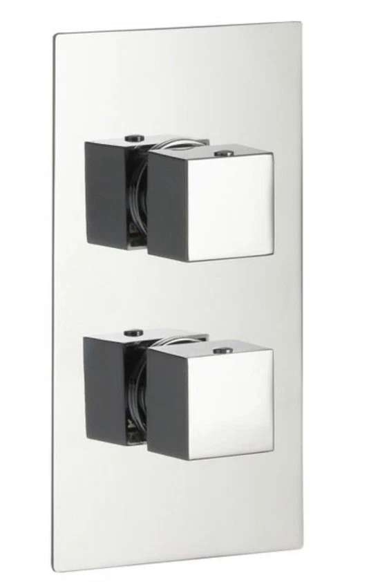 Kit completo de válvula termostática oculta de salida única cromada Imex Bloque2 F&F Foto 2 de 4