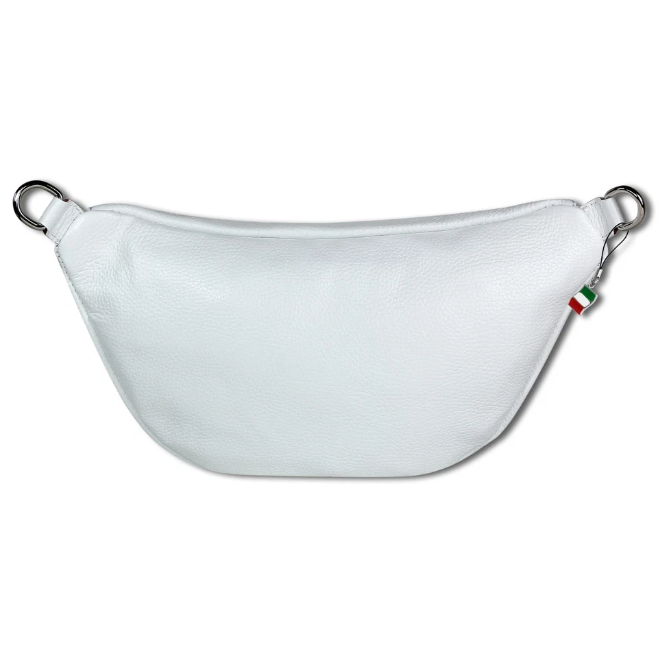 Florence Echtleder Gürteltasche Damen extra groß weiß Bauchtasche Jugend OTF821W - Bild 2 von 4