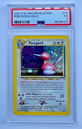 POKEMON PORYGON2 #12/64 -HOLO RARE 2001 NEO REVELATION PSA 5