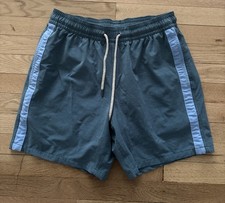 Fair Harbor Mens Casual Athleisure Shorts Sz L Green/Blue 7" Inseam Lined