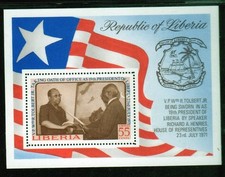 LIBERIA #C195 1972 PRES. TOLBERT MINT VF NH O.G S/S