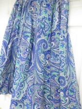 NWT Talbots Cotton Paisley Print A-line Pleats Buttons Multi-colored Skirt 4