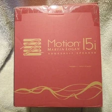 One Martin Logan Motion 15 Bookshelf Speaker Red Walnut, NEW, 