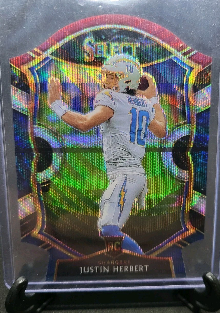 2020 Panini Select - Concourse Justin Herbert #44 Tri-Color Prizm Die-Cut (RC)