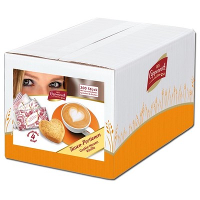 (13,45 /1kg) Coppenrath Tassen-Portionen Cookie-Herzen Vanille 200St